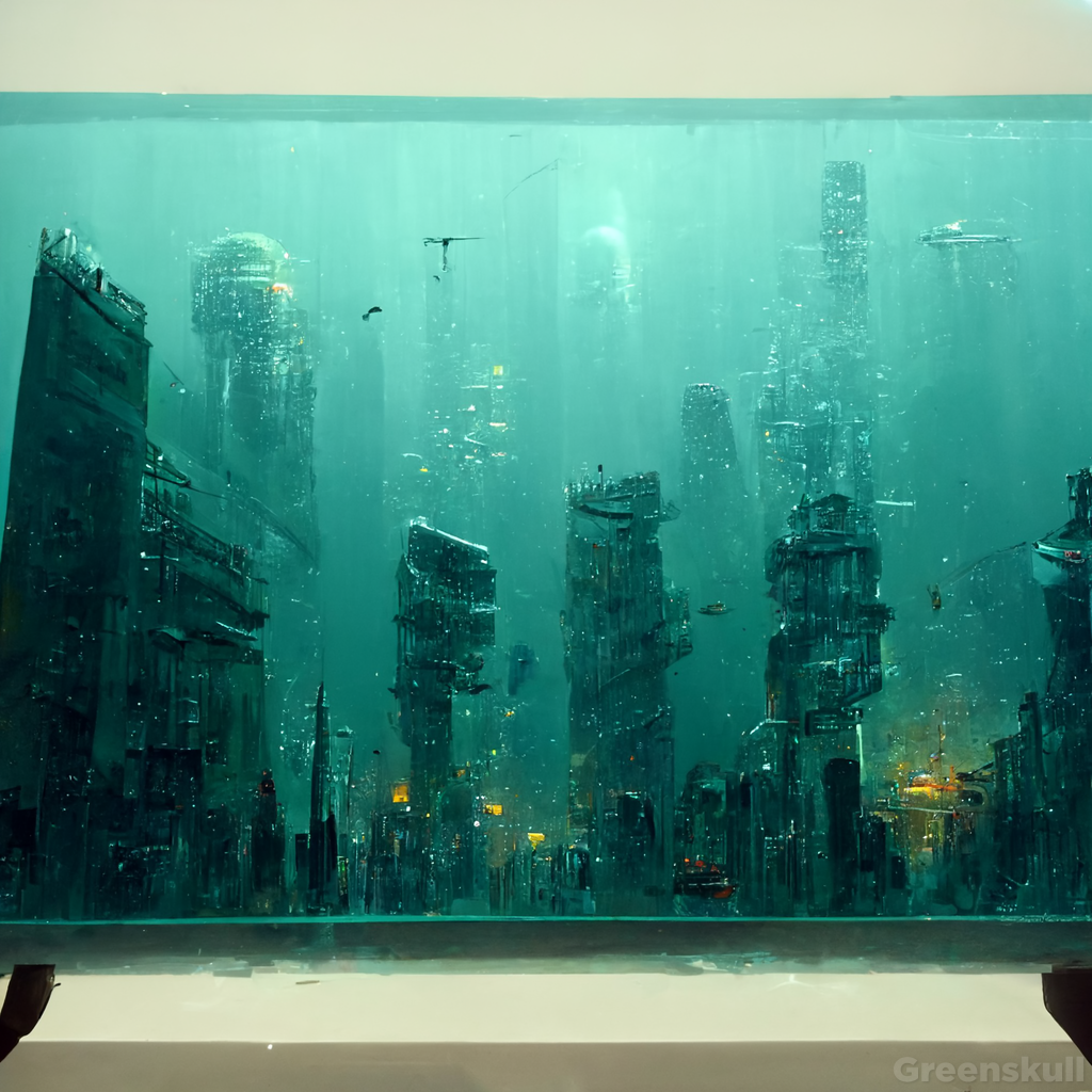 A Large Modern City Underwater